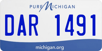 MI license plate DAR1491