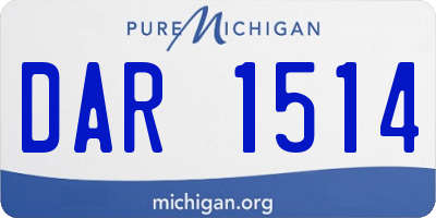 MI license plate DAR1514
