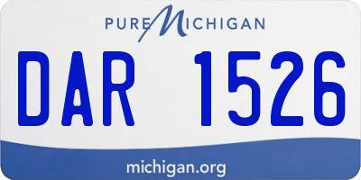 MI license plate DAR1526