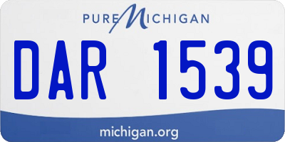 MI license plate DAR1539