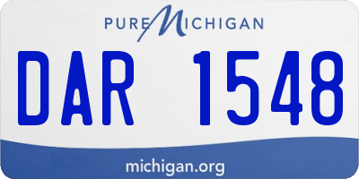 MI license plate DAR1548