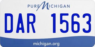 MI license plate DAR1563