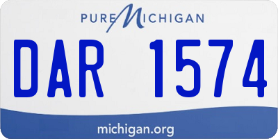 MI license plate DAR1574