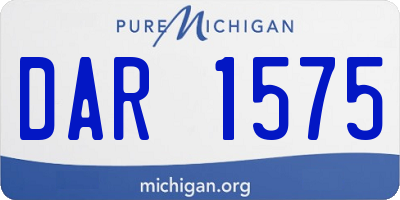 MI license plate DAR1575