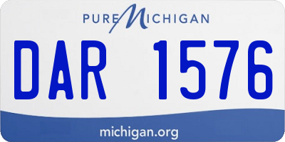 MI license plate DAR1576