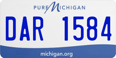 MI license plate DAR1584