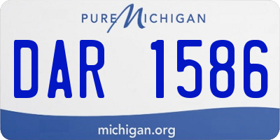 MI license plate DAR1586