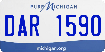 MI license plate DAR1590