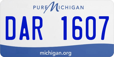 MI license plate DAR1607