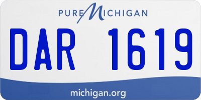 MI license plate DAR1619