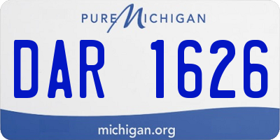 MI license plate DAR1626