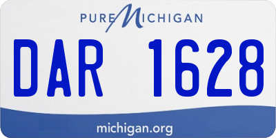 MI license plate DAR1628