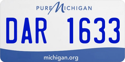 MI license plate DAR1633