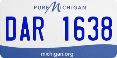 MI license plate DAR1638