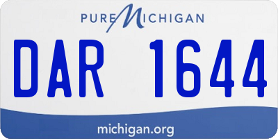 MI license plate DAR1644