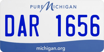 MI license plate DAR1656