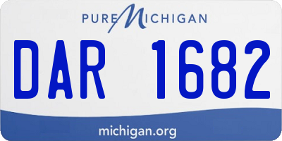 MI license plate DAR1682