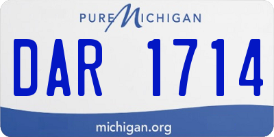 MI license plate DAR1714