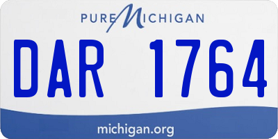 MI license plate DAR1764