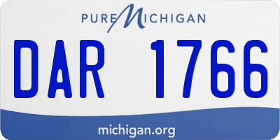 MI license plate DAR1766