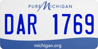 MI license plate DAR1769