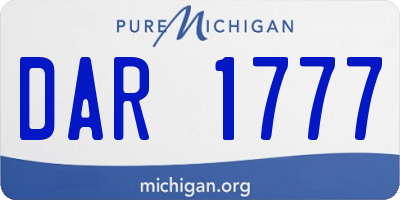 MI license plate DAR1777