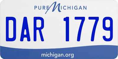 MI license plate DAR1779