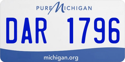 MI license plate DAR1796