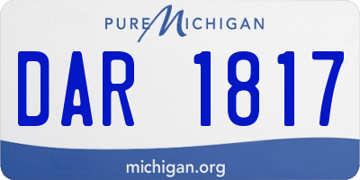MI license plate DAR1817
