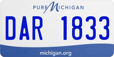 MI license plate DAR1833