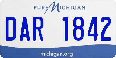 MI license plate DAR1842