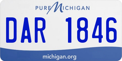 MI license plate DAR1846