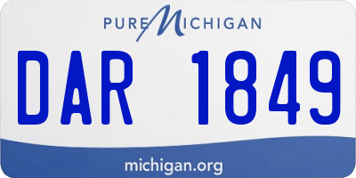 MI license plate DAR1849
