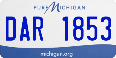 MI license plate DAR1853