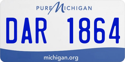 MI license plate DAR1864