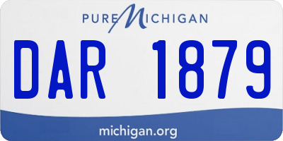 MI license plate DAR1879