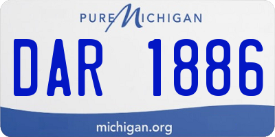MI license plate DAR1886