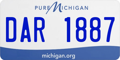 MI license plate DAR1887