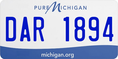 MI license plate DAR1894