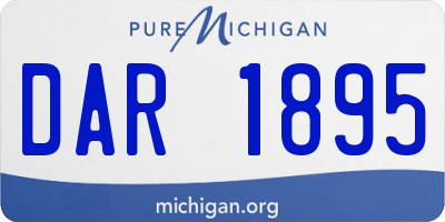MI license plate DAR1895