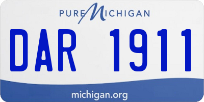MI license plate DAR1911