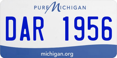 MI license plate DAR1956
