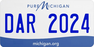 MI license plate DAR2024