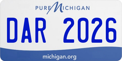 MI license plate DAR2026