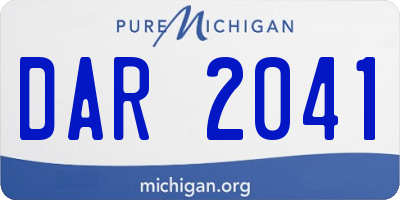 MI license plate DAR2041