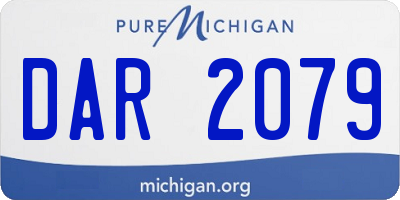 MI license plate DAR2079