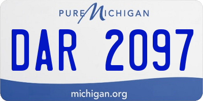 MI license plate DAR2097