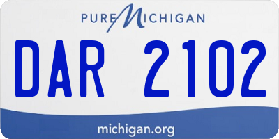 MI license plate DAR2102
