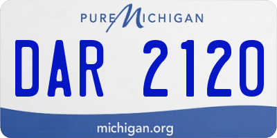 MI license plate DAR2120