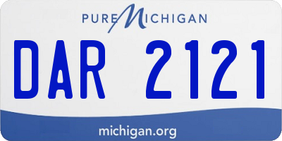 MI license plate DAR2121